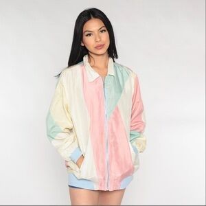 Blair Vintage Pastel Silk Jacket 90s